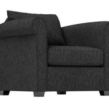 Modern gray armchair isolated on white background. furniture collection