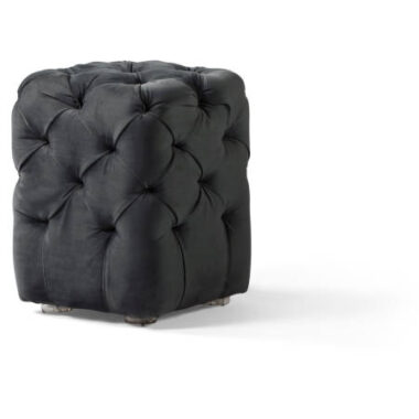 Pouf chair isolated on white background .brown fabric