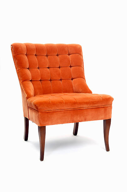 Retro orange armchair.