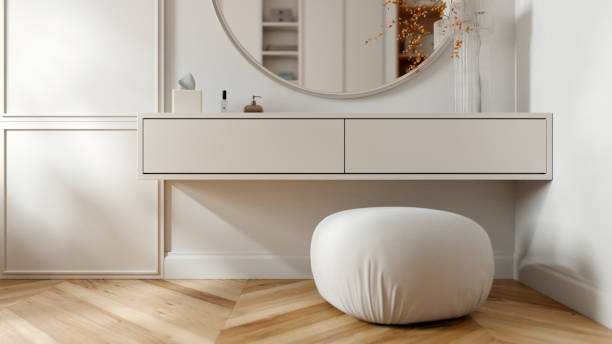 Detail of a modern dressing table, cgi